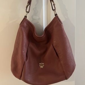 MCM leather shoulder bag